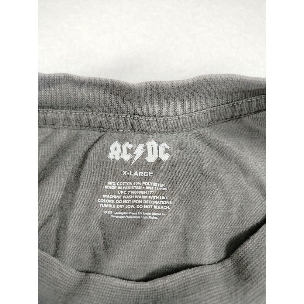 AC/DC T Shirt Mens XL Gray Highway To Hell Rockabilly Grunge Rockandroll  Rocker - Picture 3 of 10